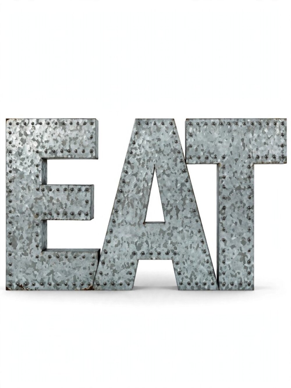 Galvanized Metal EAT Sign ONE PIECE Farmhouse Kitchen Decor